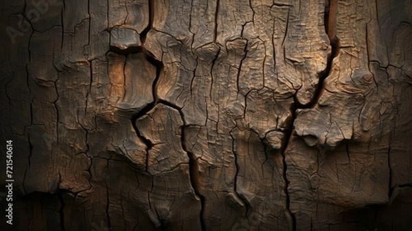 Obraz Cracked Weathered Tree Bark Texture