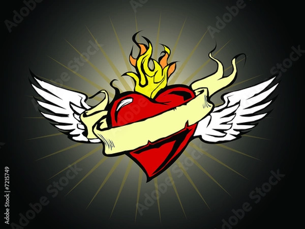 Obraz heart with wings