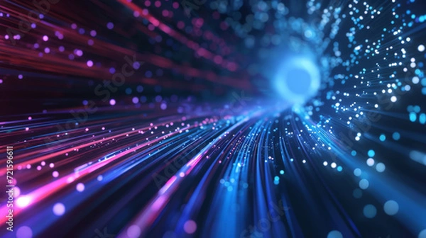 Fototapeta Velocity Unleashed: High-Speed Communication Brilliance. Generative AI