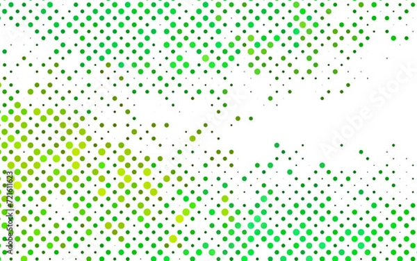 Fototapeta Light Green, Yellow vector background with bubbles. Blurred decorative design in abstract style with bubbles. Pattern for ads, leaflets.