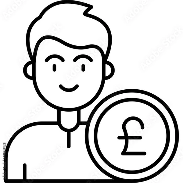 Fototapeta Pound Icon