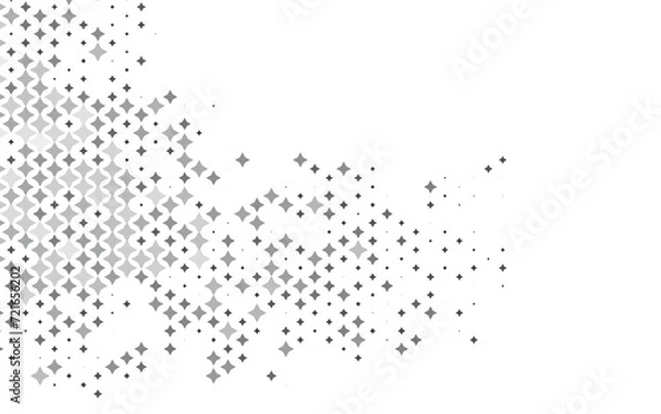 Obraz Light Silver, Gray vector background with colored stars. Decorative shining illustration with stars on abstract template. The pattern can be used for websites.