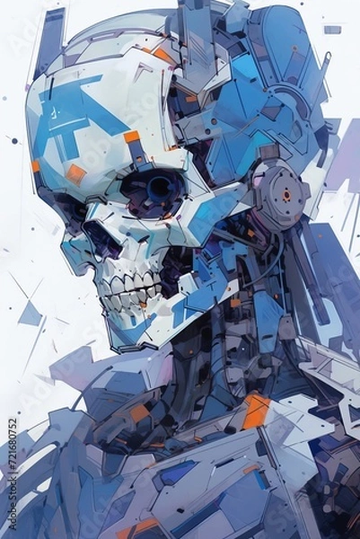 Fototapeta 骸骨ロボット,Generative AI AI画像