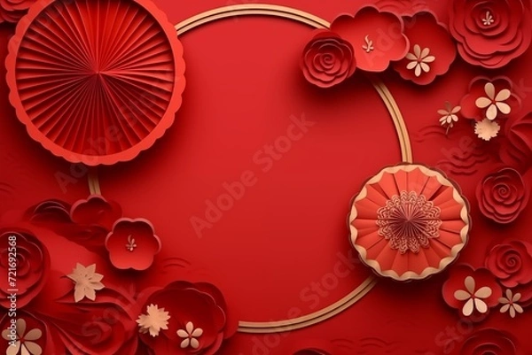 Fototapeta Chinese new year realistic background