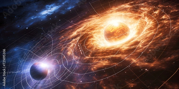 Fototapeta Black Hole In Space Wallpapers , A Black Hole in  , cosmic phenomenon of space crater, embodying interstellar intrigue, celestial landscapes