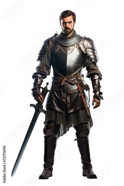 Obraz Gallant Medieval Knight, AI Generated