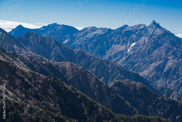 Fototapeta autumn japan alps scenery