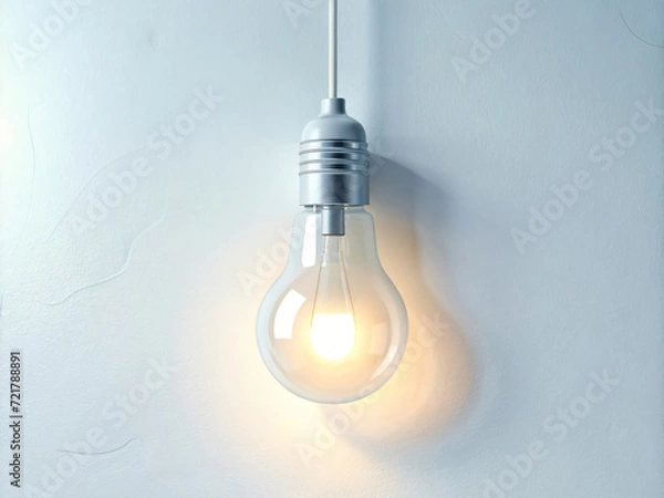 Fototapeta light bulb on white background