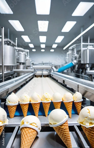 Obraz ice cream in a modern factory
