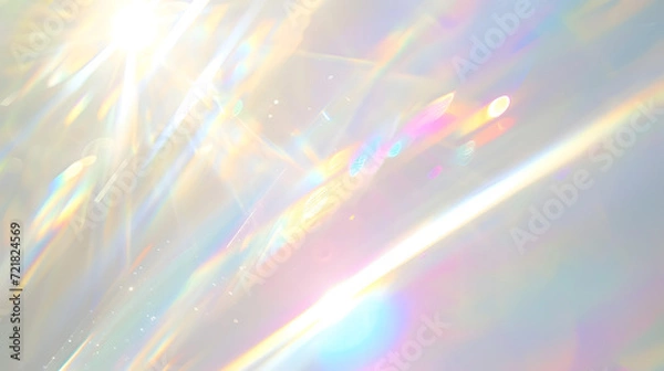 Obraz 虹色に輝く光のレンズフレアアート背景