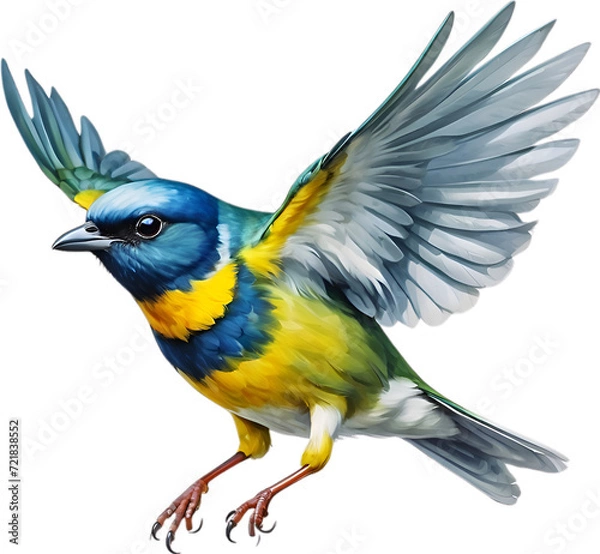 Fototapeta Close-up image of a Tropical parula bird. 