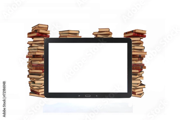 Obraz tablet and books