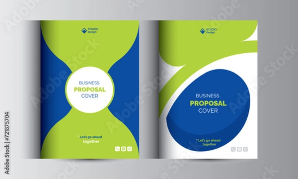 Obraz Business Proposal Catalog Cover Design Template Concepts