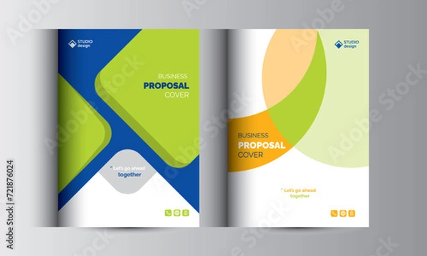 Obraz Business Proposal Catalog Cover Design Template Concepts