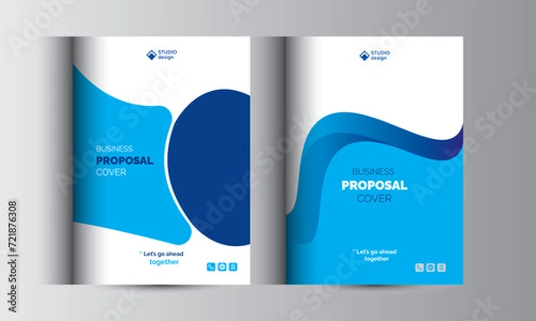 Obraz Business Proposal Catalog Cover Design Template Concepts