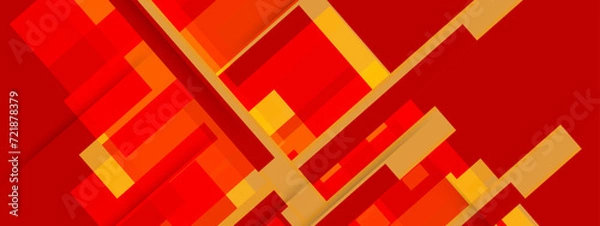 Obraz Abstract red diagonal rectangles with color gradient. Vector graphic illustration.