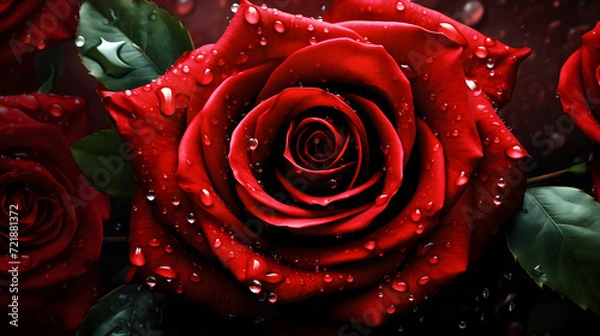 Obraz Red Rose. Close up on red rose.