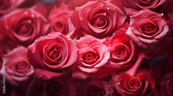 Obraz Red Rose. Red rose background.