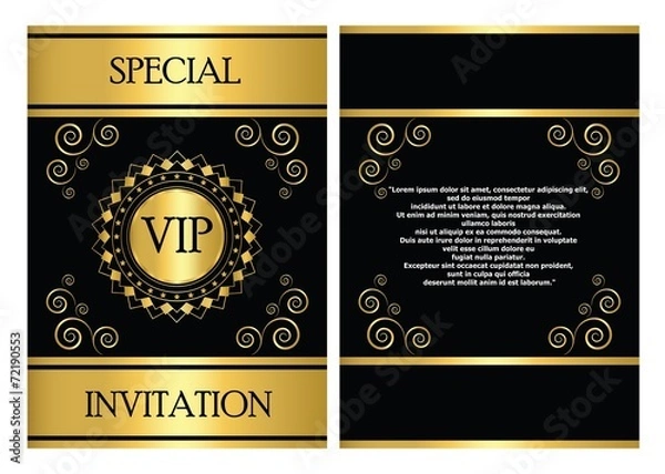 Obraz VIP Invitation Card Template