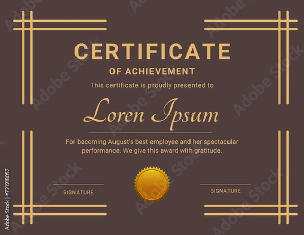 Obraz Appreciation Certificate Template: Recognize Achievements with Style, Modern Editable SVG