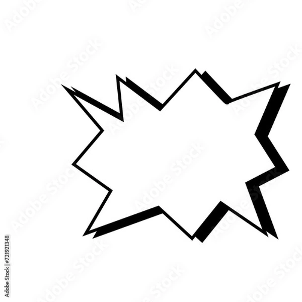 Fototapeta bubble speech for comic and chat