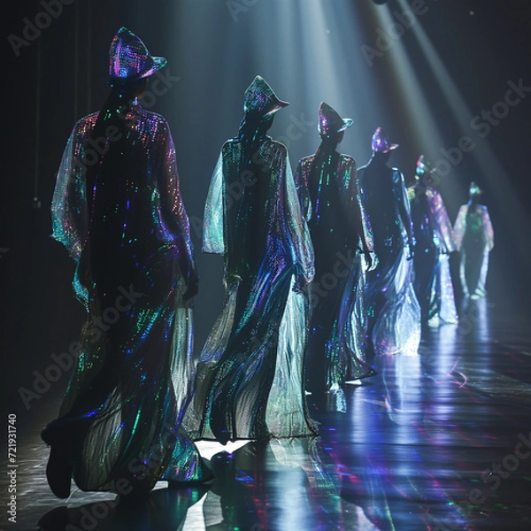 Fototapeta  A Visionary Fusion of Fashion and Technology on the Digital Runway