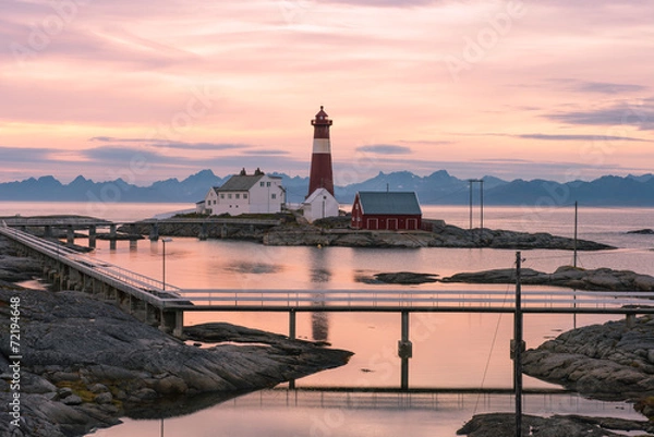 Obraz Tranoy Lighthouse in the sunset
