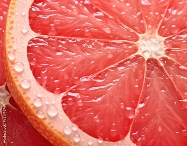 Fototapeta a close up of a grapefruit slice