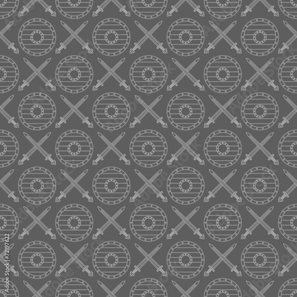 Obraz seamless viking pattern 04