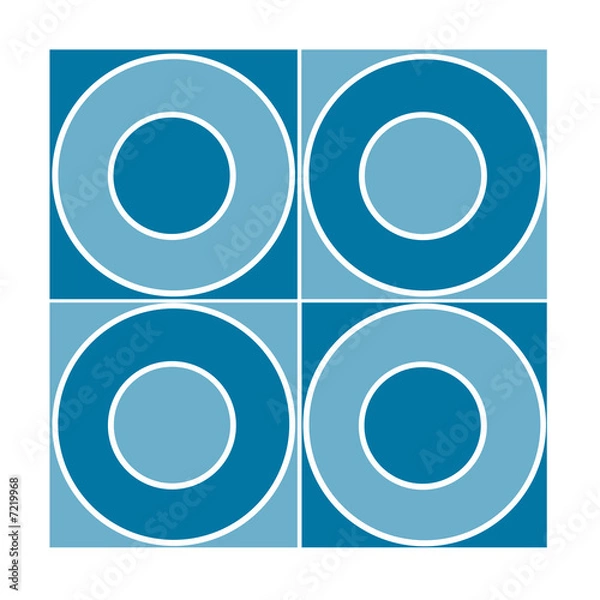 Fototapeta Seamless tile with blue circles