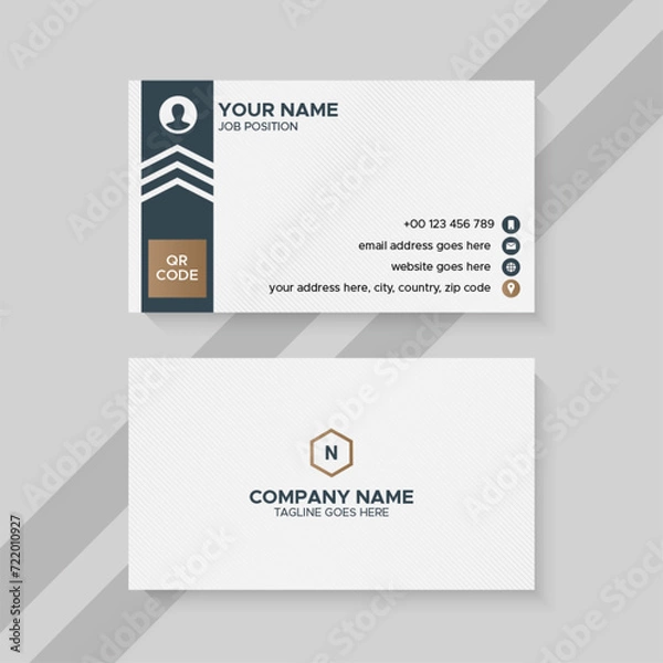 Fototapeta black and white creative business card template