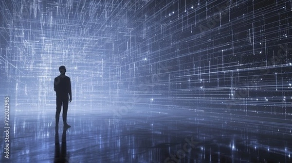 Fototapeta Virtual Silence: Exploring Software Without People