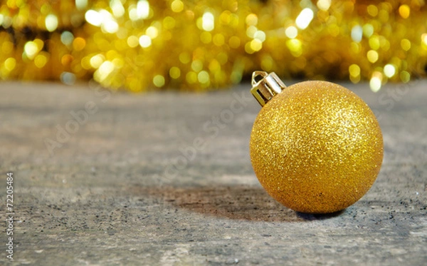 Fototapeta Gold Christmass ball