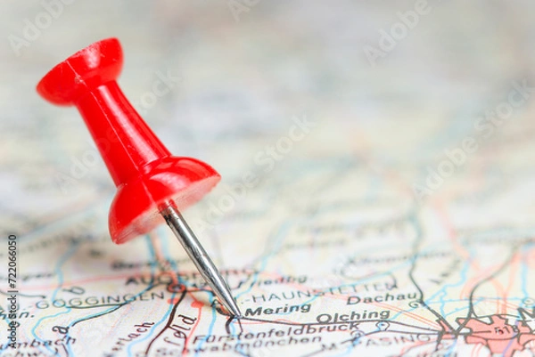 Obraz Mering, Germany pin on map