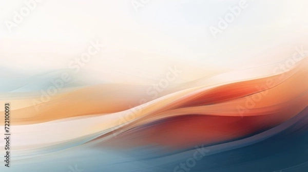 Fototapeta abstract background with smooth wavy lines. Generative AI