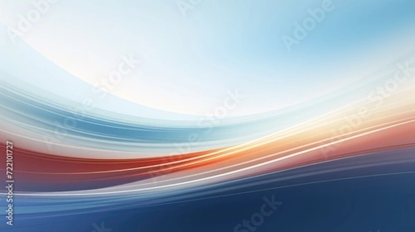 Fototapeta abstract background with smooth wavy lines. Generative AI