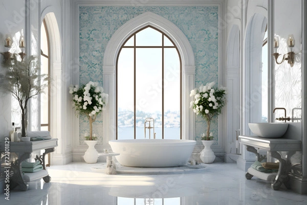 Fototapeta mosaic bathroom