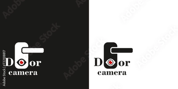 Obraz door camera. security and means of surveillance. safety equipment