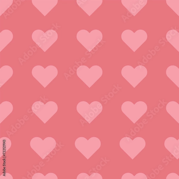 Fototapeta seamless pattern with pink hearts, vector illustration background for valentines day,wedding,mothers day,wrapping,textil
