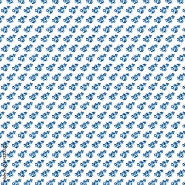 Obraz Free vector blue and white pattern
