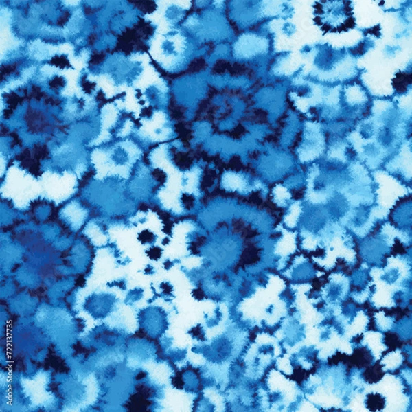 Fototapeta Seamless background with tai dye