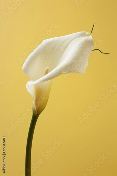 Fototapeta Calla Lily with Paint-Like White Drips