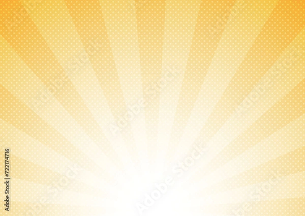 Obraz 黄色とドットの放射状背景素材