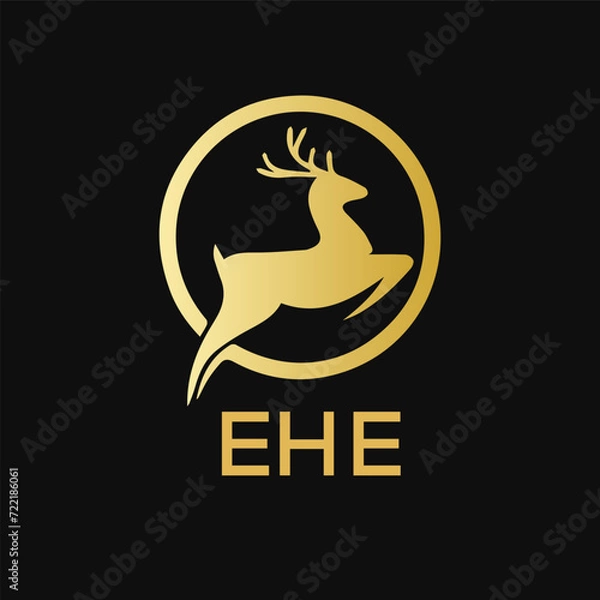 Obraz EHE Letter logo design template vector. EHE Business abstract connection vector logo. EHE icon circle logotype.
