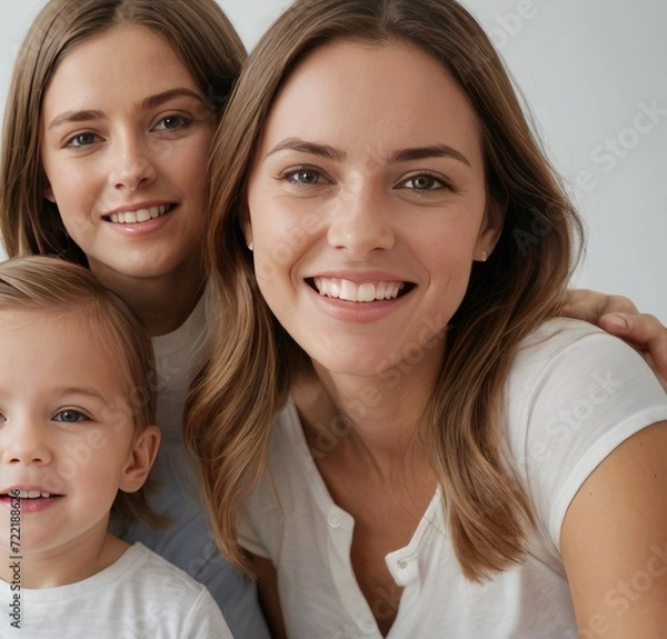 Fototapeta Heartfelt Happiness: Embracing the Joy of Parenthood with Our Adorable Bundle of Joy