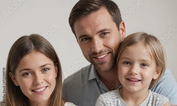 Obraz Blessed Moments: A Happy Family Creating a Tapestry of Love Around Their Beloved Child