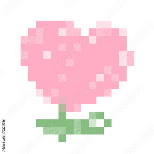 Obraz pixel heart shape