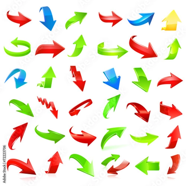 Fototapeta Arrow icon set. Vector