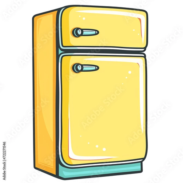 Obraz refrigerator with white background