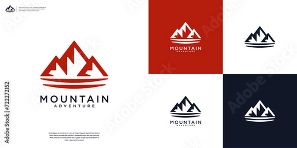 Obraz Abstract mountain logo design template